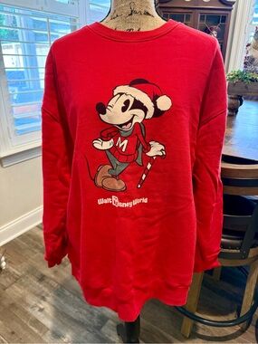 Disney Parks Mickey Mouse Holiday Crewneck Unisex Sweatshirt